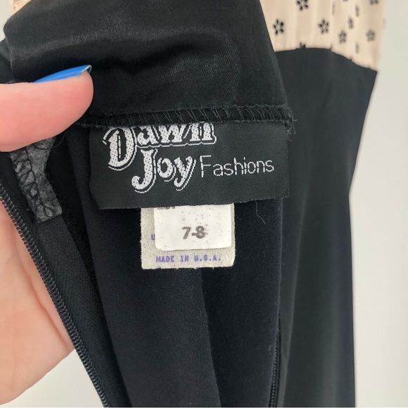 Vintage 90’s Dawn Joy Fashion Satin Bias Cut High Neck Floral Gown Maxi Dress - Picture 10 of 12